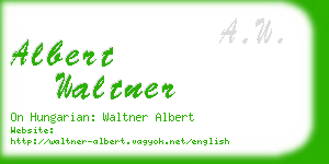 albert waltner business card